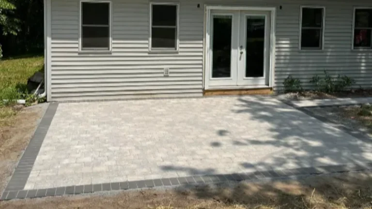 replacing concrete patio with pavers